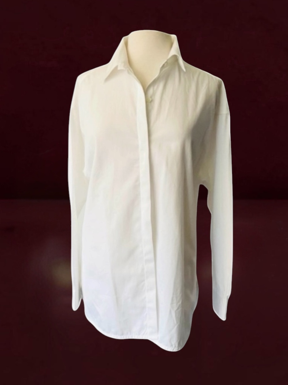ANN MASHBURN CLASSIC WHITE BUTTON DOWN SHIRT SIZE LARGE